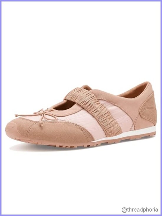 Shoes - Ballet Sneaker Slip-On Fashion Sneaker with Leather and Suede